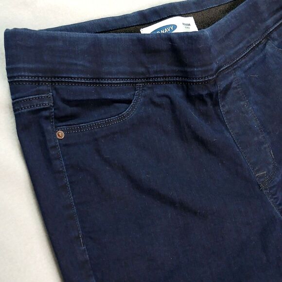 Old Navy Rockstar Jeggings Jeans High Rise Dark Wash Stretch NWT Womens 10 Tall - Picture 7 of 7